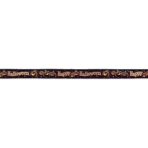 12ft Foil Pumpkin Grin Halloween Banner Cover