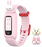 Fitnessuhr Kinder Schrittzähler Fitness Tracker Kinder Mädchen Rosa Armbanduhr Uhren für Jungs Smartwatch Kinderuhr Aktivitätstracker Fitnesstracker Pulsuhr Blutdruck Kalorien Wasserdicht Sportuhr