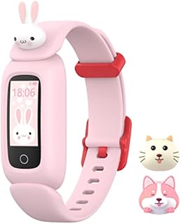 findtime Fitnessuhr Kinder Schrittzähler Fitness Tracker Kinder Rosa Armbanduhr Uhren für Jungs Smartwatch Kinderuhr Aktivitätstracker Fitnesstracker Pulsuhr Blutdruck Kalorien Wasserdicht Sportuhr