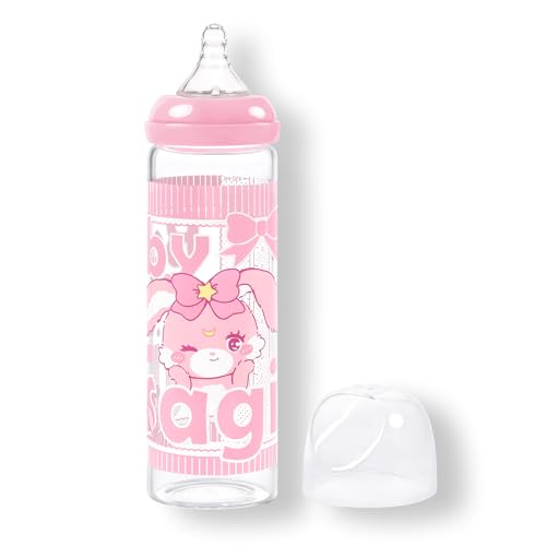 LittleForBig Adult Bottle Ultra Printed Specialty Oversized Glass Feeding Usagi Pattern