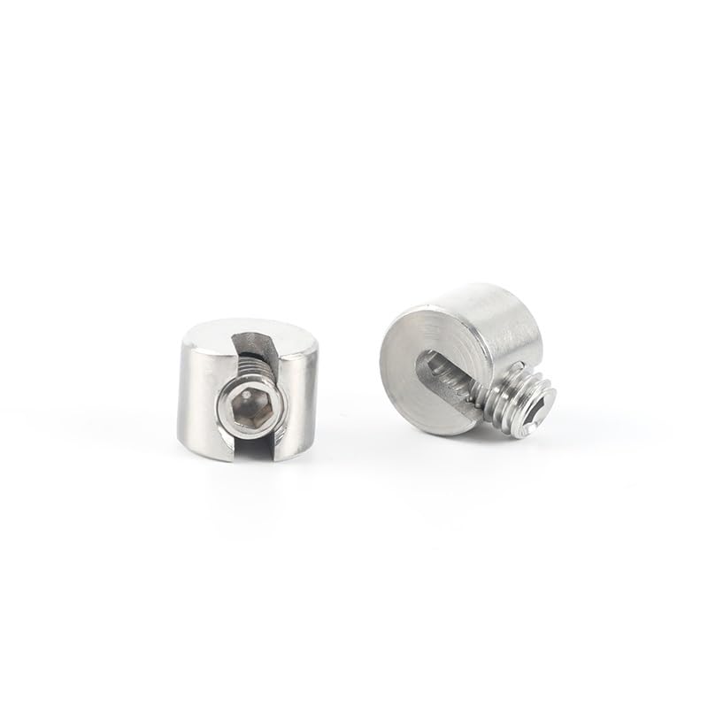 Abrazaderas De Cuerda De Cable 10 Uds 316 acero inoxidable 2/3/4/5/6 Mm tope de agarre de cuerda de alambre abrazadera de cuerda de Cable de pivote único pequeño Clips De Cuerda De Cable(5mm)