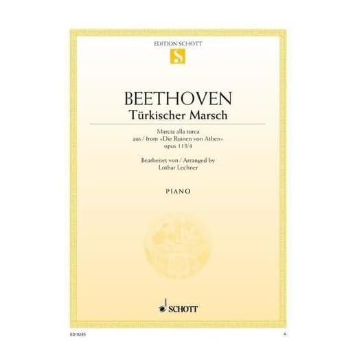 Turkish March C Major: March Alla Turca from "Die Ruinen von Athen" A minor. op. 113/4. piano.