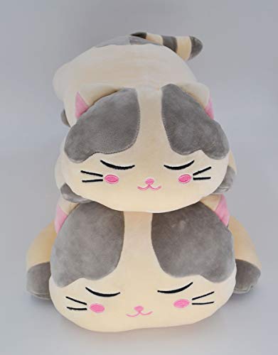 Massjoy Very Soft Cat Big Hugging Pillow Plush Kitten Kitty Stuffed Animals Gray #TOP1