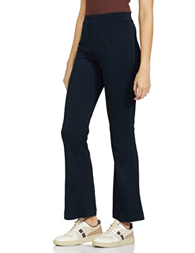 Image of Marks & Spencer Womens Solid High Rise Regular Fit Trouser
