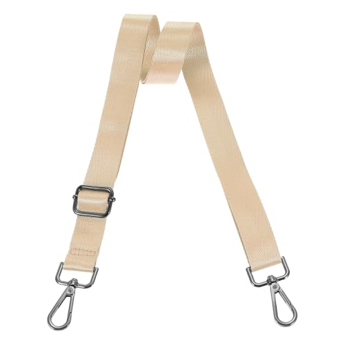 Image of uxcell Wide Shoulder Strap, 2.5cm Adjustable Purse Strap Replacement Crossbody Strap for Shoulder Bag Handbag, Light Gold, Black Pull Core Buckle
