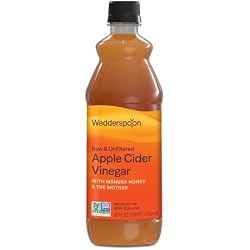 1 of Wedderspoon Organic Raw Apple Cider Vinegar, 25 Fl Oz | With Monofloral Manuka Honey & The Mother, Unfiltered, Non-GMO
