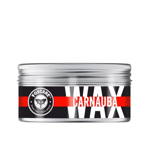 Image of Foxcare Carnauba Hard Wax for Cars & Bikes | 180g Paste Wax | Brazilian Grade 1 Carnauba | UV Protection | Scratch & Swirl Remover | 6 Month High Gloss Paint Protection