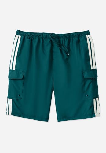 KingSize Men's Big & Tall 10" Double Stripe Swim Board Shorts4