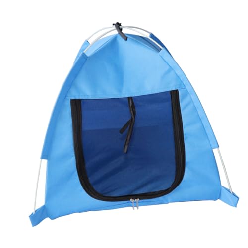 GANAZONO ペット用折りたたみテント ベッド付き通気性ジップハウス 猫や小型犬向け屋外用プレイハウス