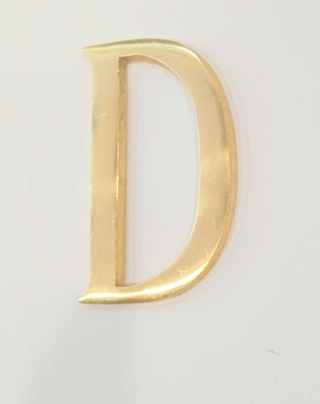 Brass House Hotel Door Letter D House Alphabet Letters Personalised Headings and Home Decor Projects 50 mm (2 inch)