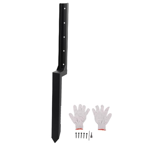 Fockety Kit de Réparation de Poteaux de Clôture, Piquets D'Ancrage en Acier Robuste avec Plaque Inférieure Cruciforme pour un Ancrage sécurisé, pour Clôture en Bois, Boîtes aux Lettres,