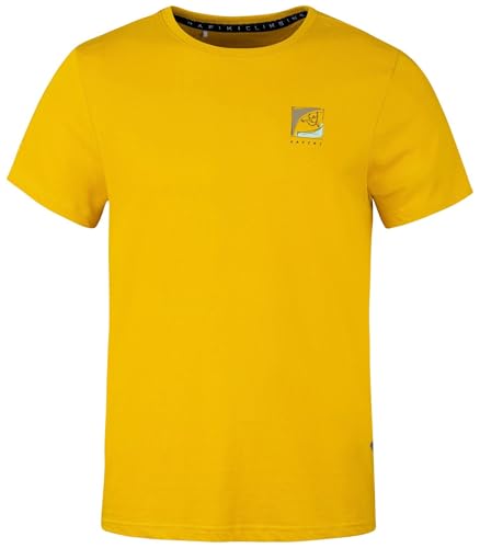 T-Shirt Rafiki Arcos sport outdoor jaune pour les sessions de bloc en falaise