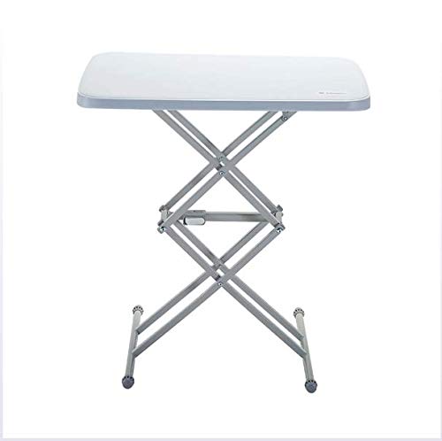 ZHFC Folding Table Sturdy And Durable Steel Frame Legs, 4 Adjustable Heights, for Picnic, Camping, BBQ, Party, Beach