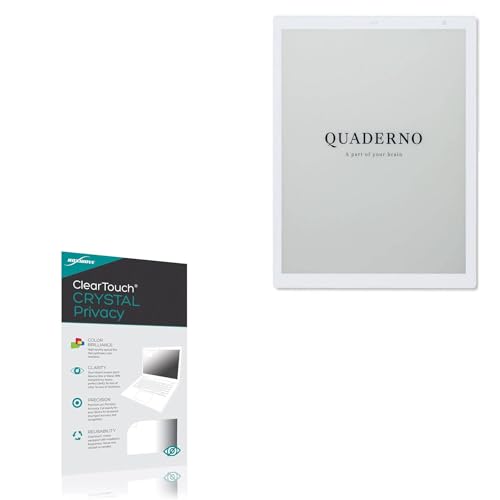 BoxWave Screen Protector Compatible With Fujitsu Quaderno A4 (13.3 in) - ClearTouch Crystal Privacy (2-Pack), Privacy Screen Protector Flexible Film Clear