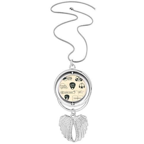 Collier instrument de musique ailes d'ange pendentif homme femme
