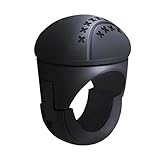 Luminuti Steering Wheel Knob, Spinner Knobs with Silicone Surface and Metal, Speed Knob for Steering Wheel, Anti-Slip Suicide Knob for Cars Truck Boat Tractors, Steering Wheel Accessories（Black