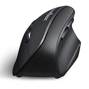 Perixx PERIMICE-804 Ergonomische Bluetooth Maus für Windows, Android Tablet und PC - Rechtshänder - Schwarz 11582