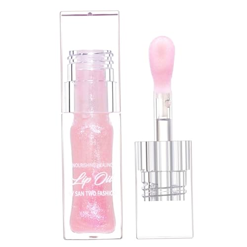 Lip Oil, Hydrating Plumping Lip Oil for Water Locking & Moisturizing, Long Lasting & Sparkling Lipstick for Women Daily Makeup Glow