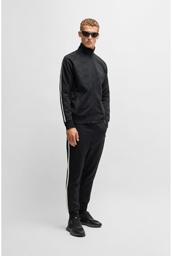 BOSS Mens Jonah Runn Mesh-Detail Trainers in Mixed Materials Size3