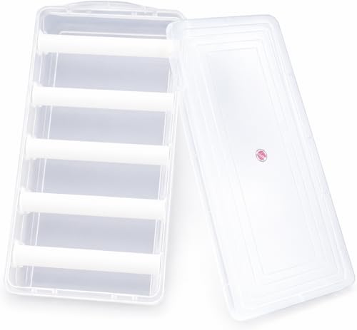 Image of SHYAMVUN Transparent Bangle Storage Box for Women | Chudi & Jewellery Organiser with 5 Rod Partitions | Portable Box for Bangles, Bracelets, Watches & Accessories