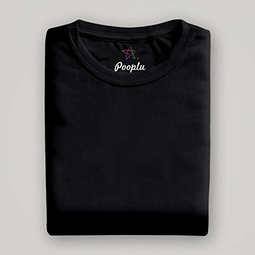 Image of Pooplu Women's Regular Fit Premium Plain 100% Cotton Round Neck Half Sleeves Multicolour Pootlu T Shirt. Casual, Stylish, Trending, Symbol Tshirts