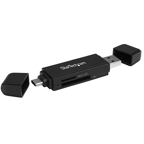 StarTech.com Leitor de cartão de memória USB – Leitor de cartão SD USB 3.0 – Compacto – 5 Gbps – Leitor de cartão USB – Adaptador MicroSD USB (SDMSDRWU3AC)