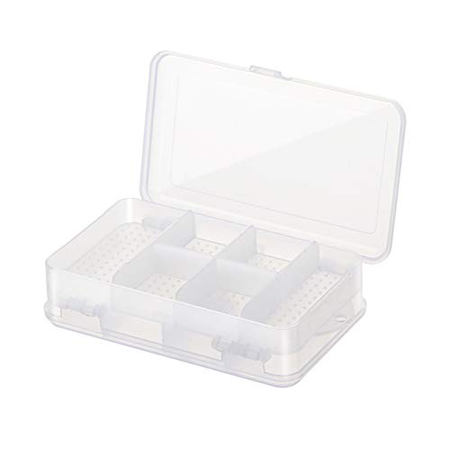 Dandeliondeme Plastic Double Side 6 Slots Jewelry Ring Boxes Gift Box His Hers Ring Jewelry Storage Box for Anniversaries, Weddings or Birthdays