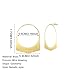 Large Gold Hoop Earrings For Women, 14k Gold Plated Big Chunky Geometric Hollow Brushed Dangle Earring Fashionable Minimalist Gift Jewelry (Diamond gold)