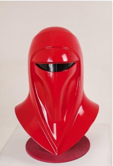Medieval Imperial Royal Guard Helmet | Red Steel Cosplay Helmet Inspired by Mandalorian Style | Warrior Armor for Cosplay LARP Halloween.