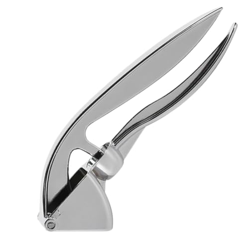 Toyvian Prensa de Ajo Manual de Acero Inoxidable Plateado Exprimidor de Jengibre Orificio Uniforme para Cocina Doméstica y Restaurante Utensilio Práctico para Machacar Ajo y Jengibre