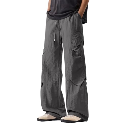 Pantalones de Trabajo Hombre Pantalones de Trabajo Elásticos Ajustados con cordón cintura elástica cómodos y transpirables talla grande Cintura Elástica Pantalone Cordón para pesca al aire libre
