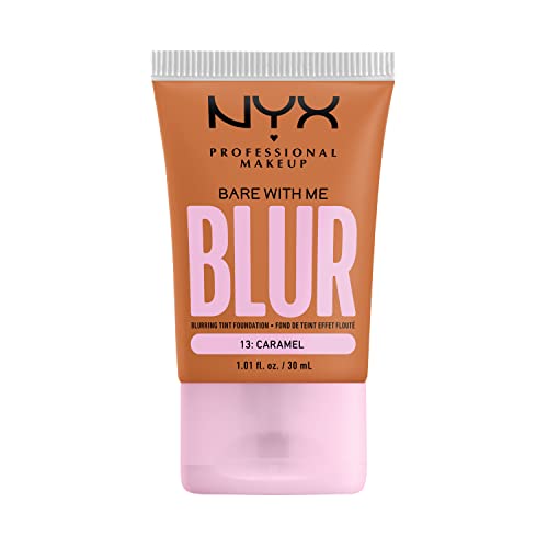 NYX PROFESSIONAL MAKEUP Bare With Me Blur Skin Tint Foundation Make Up with Matcha, Glycerin & Niacinamide - Caramel - image 1