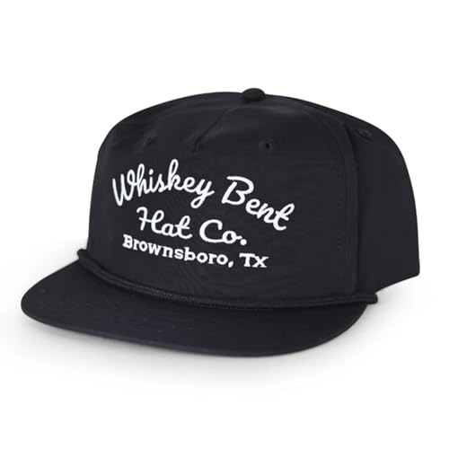 Image of WHISKEY BENT HAT CO. The Frio Snapback Rope Hat - Vintage Baseball Cap, Adjustable Outdoor and Trucker Cap, One Size Fits All