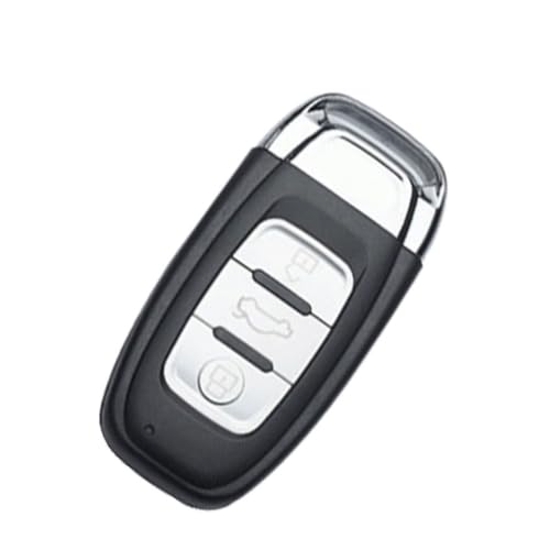 Funda de llave para Audi A3 A4 Q5 en cuero azul elegante con llavero protector premium 4