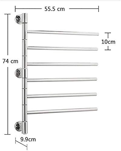 Toallero calefaccionado de acero inoxidable con rotación de 180 grados 7