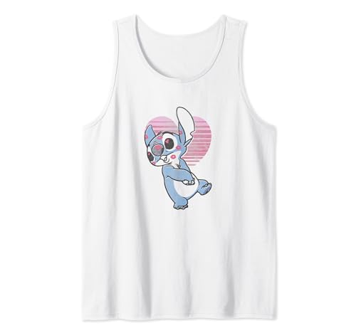 Débardeur Stitch Disney pour la Saint-Valentin rétro en coton confortable