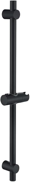 Black Shower Rail 70cm Stainless Steel Shower Riser Rail Kit with Height and Angle Adjustable Shower Head Holder, MCADYS Shower Slider Rail, Shower Holder Bracket and Pole, Wall Mounted