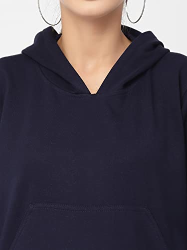 Image of UZARUS Women's Cotton Fleece Stylish Sweatshirt Hoodie