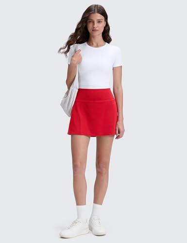 Image of CRZ YOGA Butterluxe High Waisted Tennis Skirts | Built-in Shorts with Pockets, Extremely Soft, Casual, A Line, Stretchy, Mini, Skort for Women