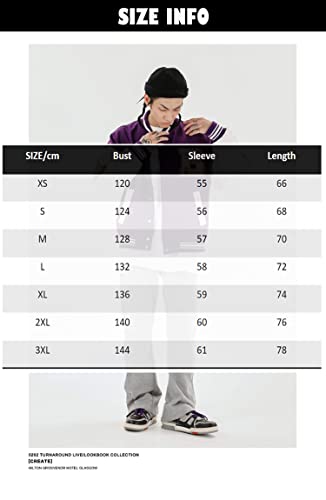 Moshtashio Mens Varsity College Jacket Baseball Bomber Jacket Vintage Sweatshirt Casual Unisex Streetwear Coats with Patch