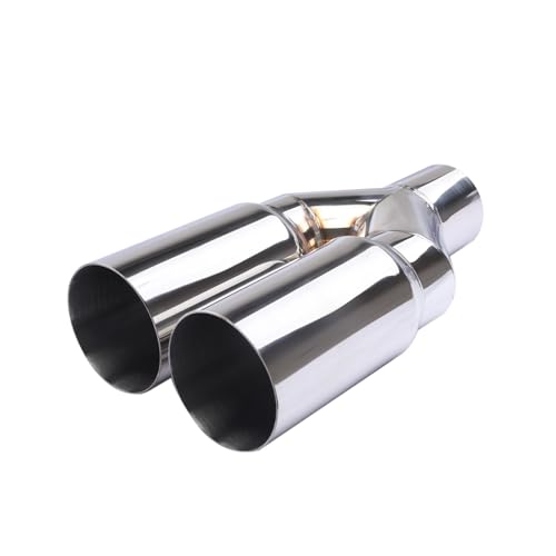 Tuyau d'échappement de voiture double cylindre et silencieux d'échappement universel en inox