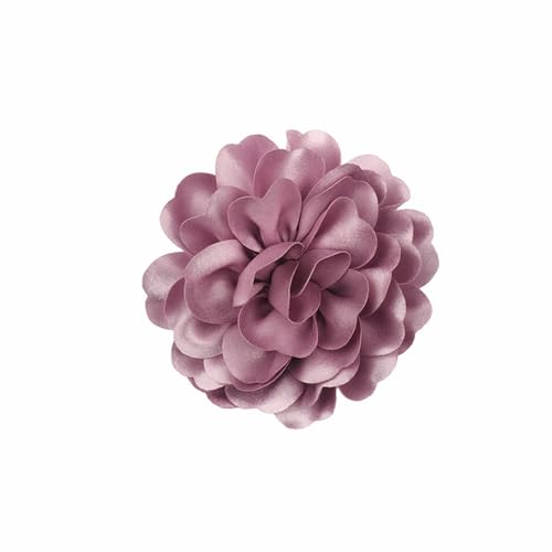 Image of Dainty Fabric Rose & Camellia Flower Oversized Brooch Pins & Hair Clip - Large Lapel Pin, 4.3in /7.5in