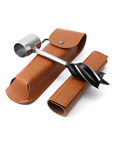 QWORK Taladro de mano, Bushcraft Herramienta, para acampar, Bushcraft y mochileros al aire libre