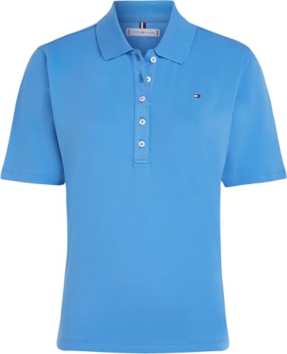Tommy Hilfiger 1985 REG Pique Polo SS Kurzarm Poloshirts Damen, Blau (Blue Spell), XXS 4
