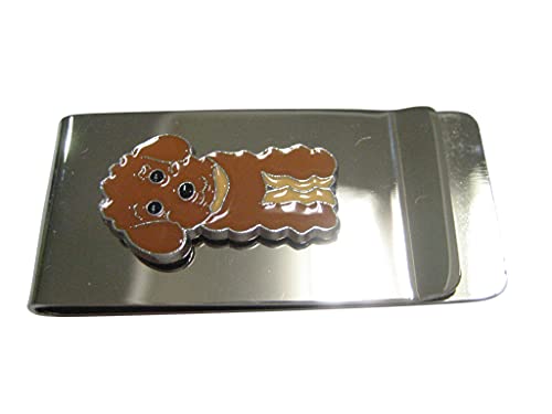 Kiola Designs Brown Toned Poodle Dog Money Clip