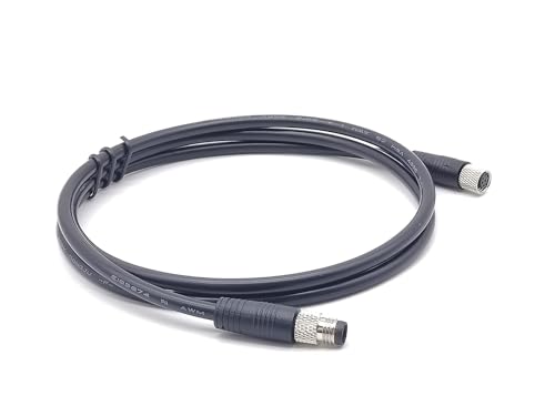 Conector de cable M8 8 pines macho a hembra 1m IP67 miniatura 3