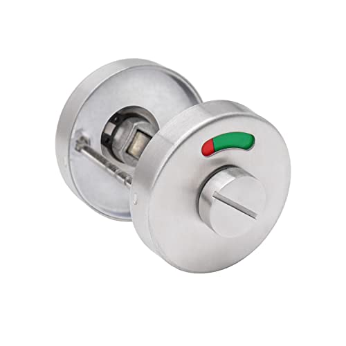 MARIE WC Türschloss Drehriegel 2 Sätze, WC-Rosette mit Belegtanzeige, V4A-Edelstahl WC Türschlösser türbeschlag für WC Badezimmer Innentür, Komplette Metallfertigung, Matt