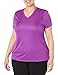 Just My Size Women's Plus Size Cool Dri V-Neck, Plum Dream, 2X