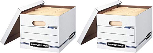 Bankers Box STOR/File Storage Boxes, Standard Set-Up, Lift-Off Lid, Letter/Legal, (0070308) (2 X Pack of 4)