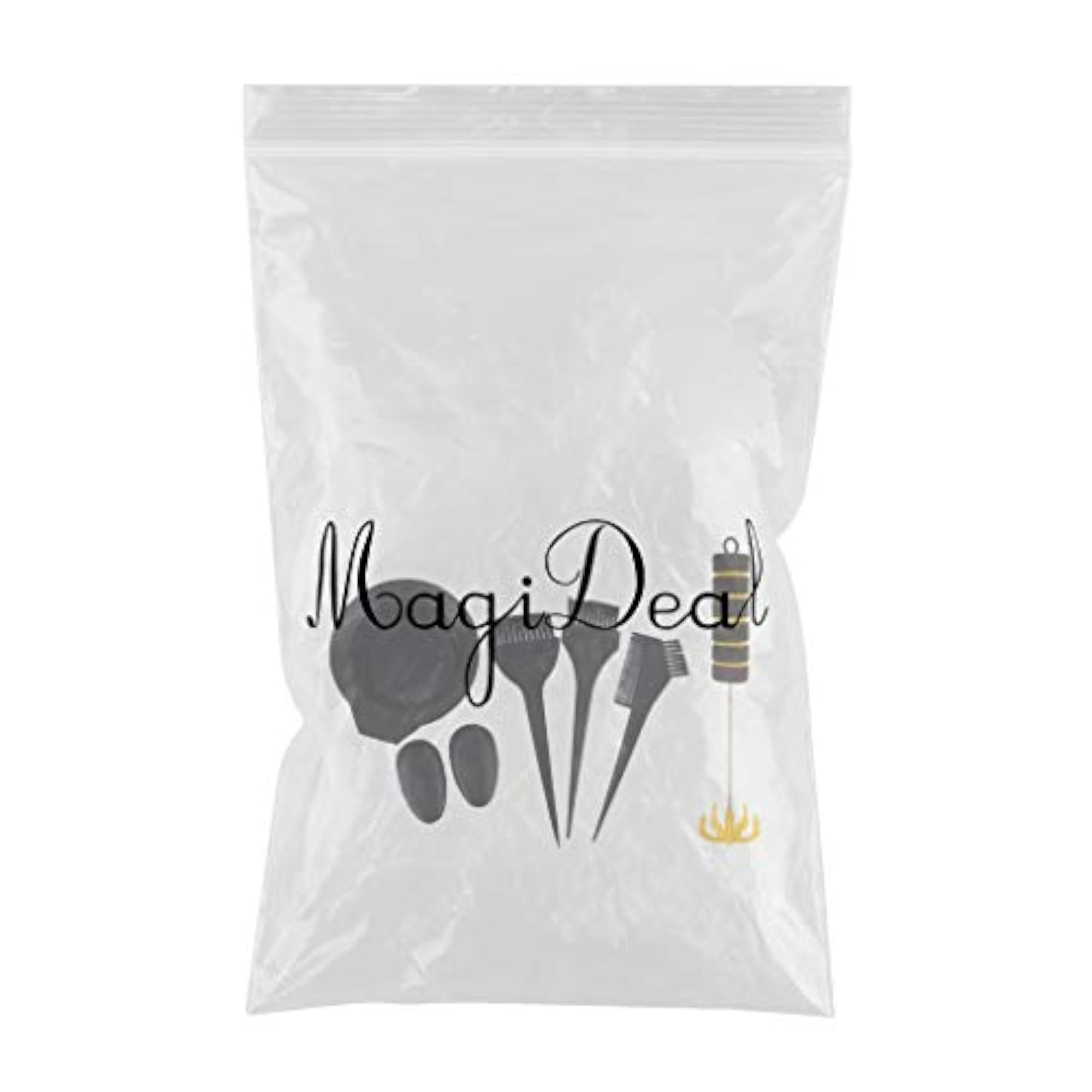 Hair Color Dye Bowl Comb Brush Stirrer Set for Hairdressing